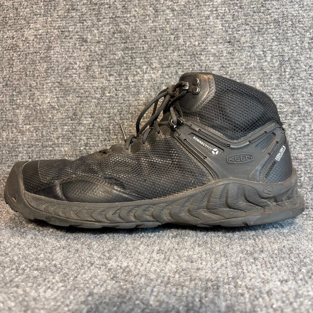 Keen Durand EVO Waterproof Hiking Boots Black Mens Size 12 Trail Shoes